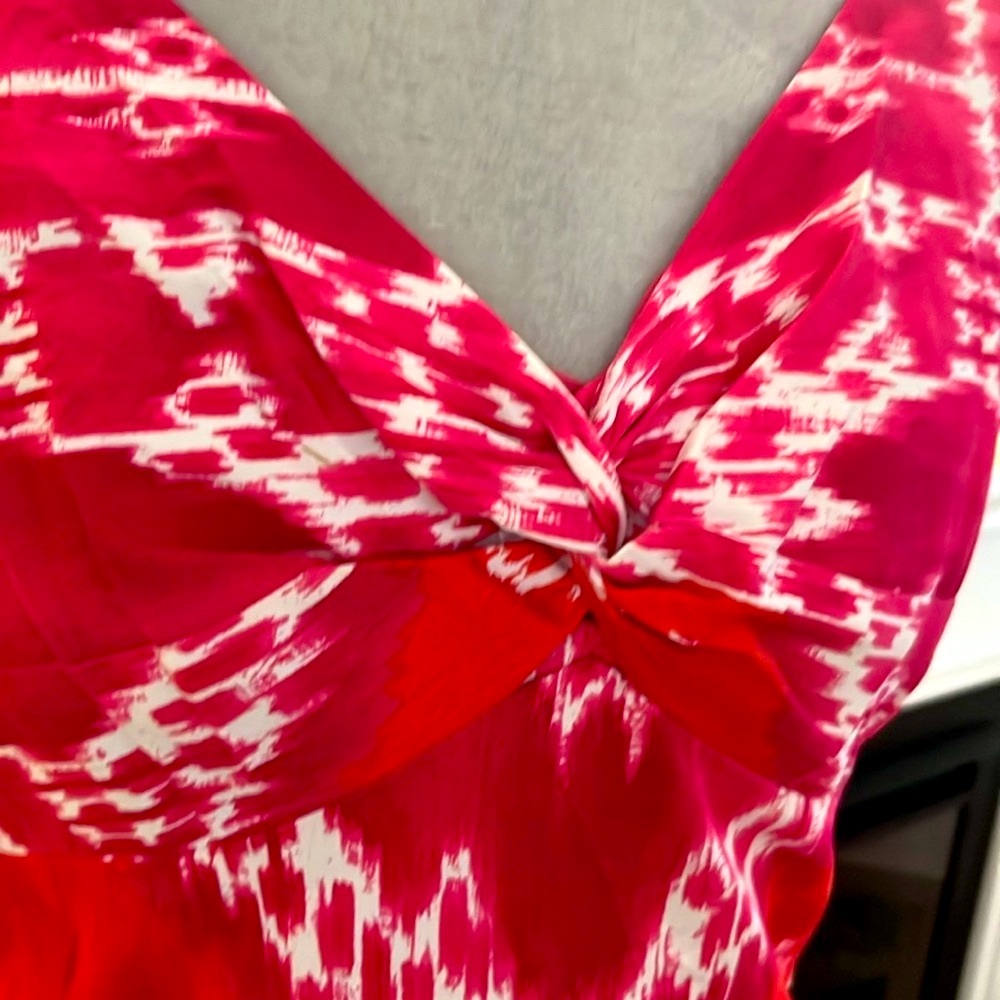JONES NEW YORK Signature Stretch  Pink White & Red Sleeveless Dress NWOT - Picture 6 of 11